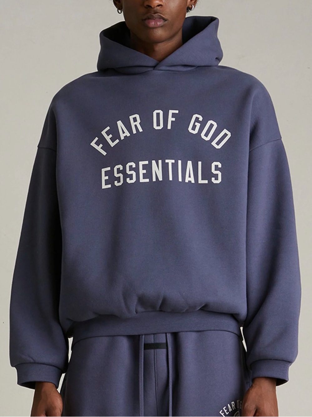 Essentials Fear of God Crewneck Marine Fleexe Hoodie Size XXL